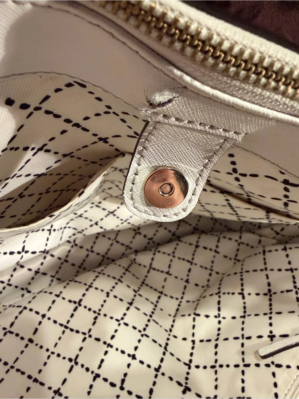 White Kate Spade New York Newbury Lane Leather Large Tote